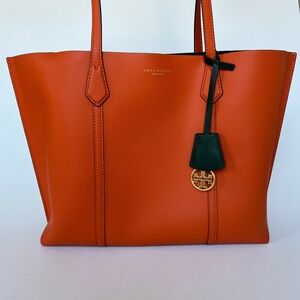 Tory Burch | Perry Triple Compartment Tote | Canyon Orange | Like New!